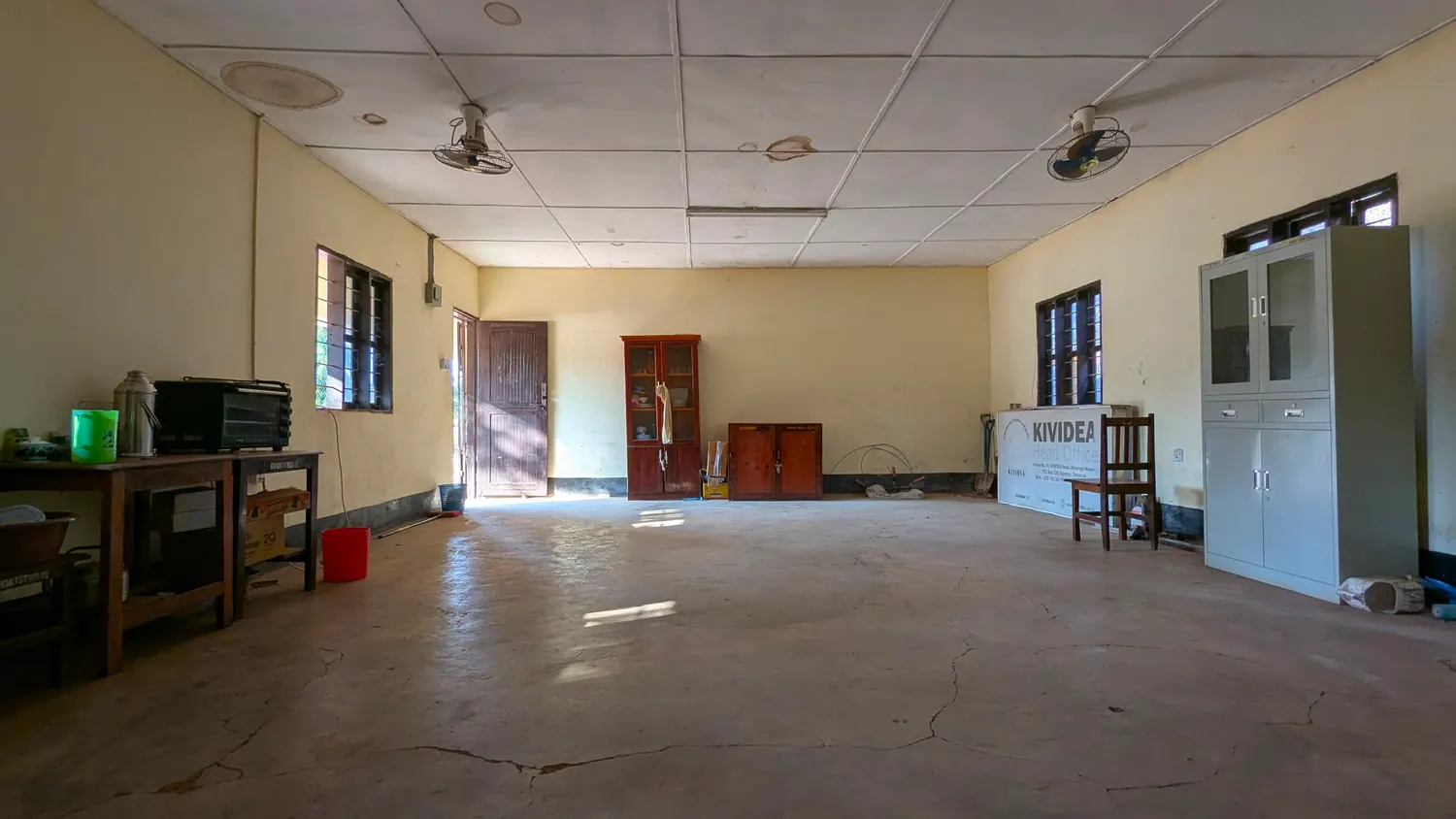 Current condition of the room identified for a digital classroom